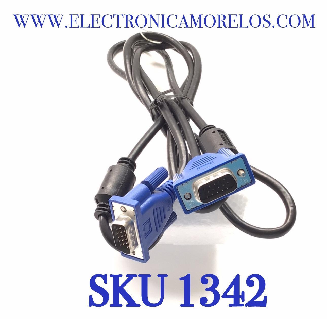 CABLE DE VIDEO VGA ORIGINAL LG. MACHO A MACHO “NUEVO“ / 15 PINES / 30V / 1.80M / NUMERO DE PARTE 68509F0003A / COMPATIBLE CON DIFERENTES DISPOSITIVOS  